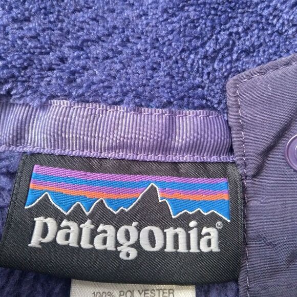 Patagonia Re-Tool Snap-T Indigo Purple Fleece Pullover Sweatshirt Women's Small - Picture 3 of 15